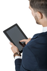 Businessman using a tablet computer © juniart