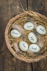 Eggs with messages