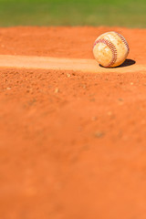 Baseball on Pitchers Mound
