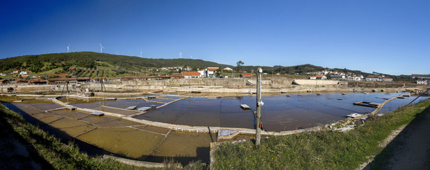 Fototapeta na wymiar View of famous interior saline location of Rio Maior, Portugal.