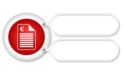 white frames and document icon and euro symbol