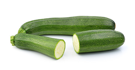 fresh vegetable zucchini isolated on white background