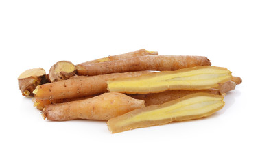 Fingerroot, Kaempfer, Boesenbergia on white background