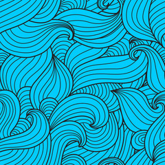 Seamless ornament wave