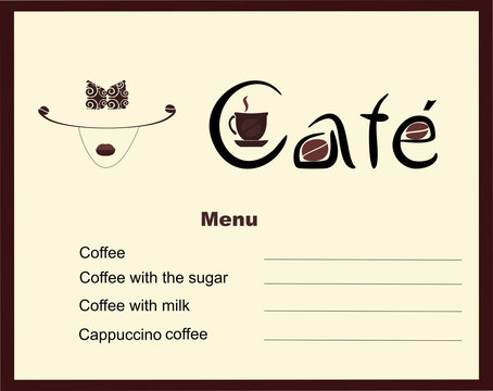 Vector illustration of coffee and cafe menu