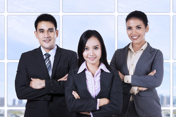 Confident business people