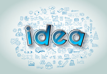 Idea Concept Layout for Brainstorming and Infographic background