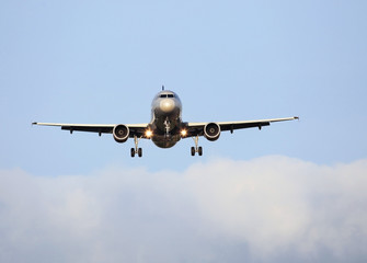 Passenger aircraft landing