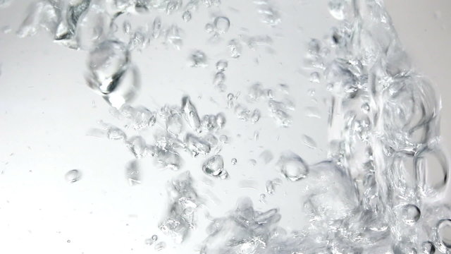 Air bubbles in the water, horizontal