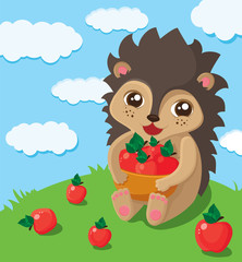 little cute hedgehog