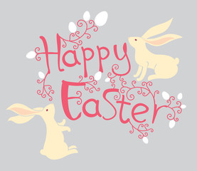 Obraz na płótnie Canvas Happy Easter. Easter bunnies.