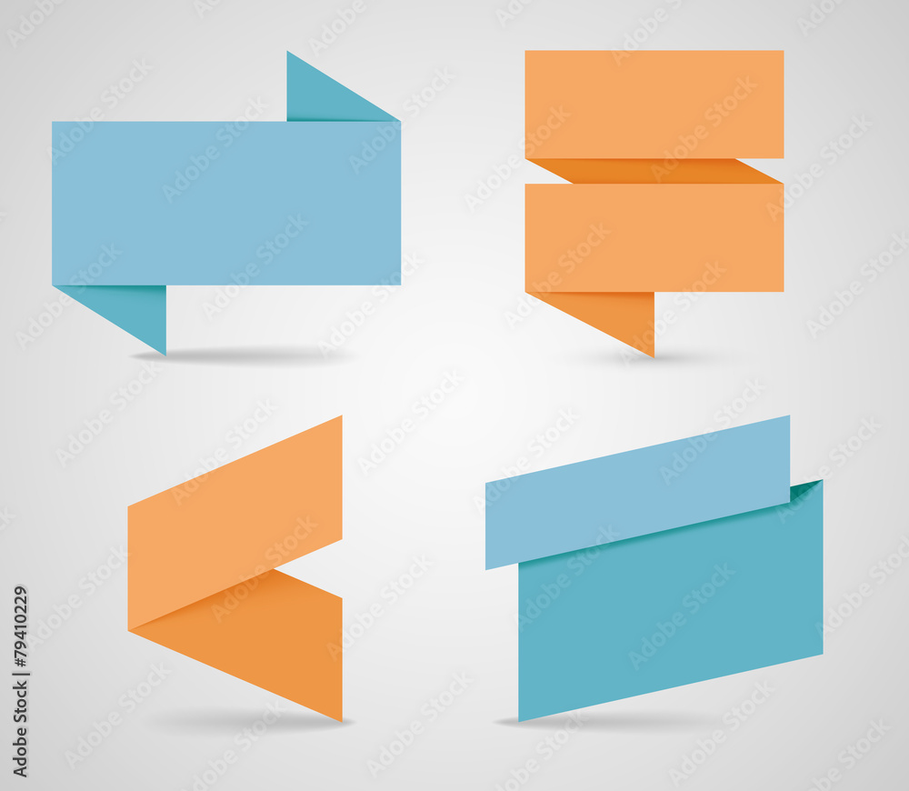 Poster text boxes with realistic vector shadows 1