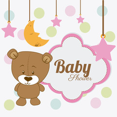 Baby shower design, vector illustration.