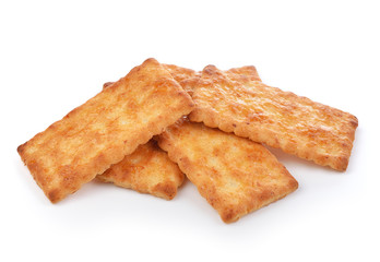 Cracker on white background