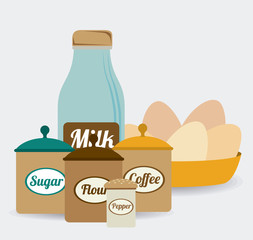 Kitchen design, vector illustration.