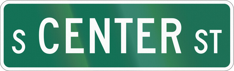 US street sign: Center Street