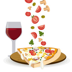 Pizza design, vector illustration.