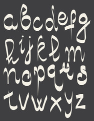 handwritten font, hand drawn sketch alphabet