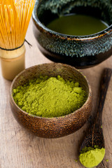 green matcha tea