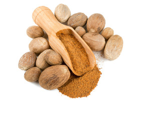 nutmeg isolated on white