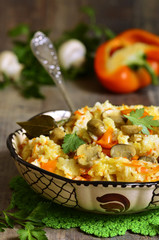 Vegetarian pilaf.