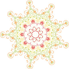 Floral vector ornament.