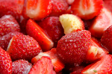 Gezuckerte Erdbeeren