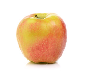 ripe apple on white background