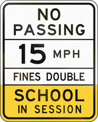 United states school warning sign: Speed limit, Arizona
