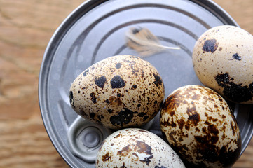 Obraz premium Raw quail eggs