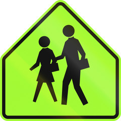 United states school warning sign, new version