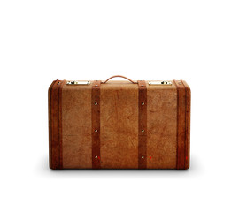 browh leather suitcase