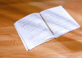 Fototapeta premium Notebook with pencil