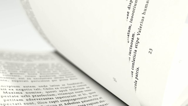 Animation of a book that opens page by page