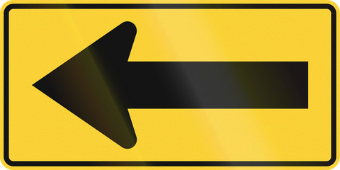 US road warning sign - One direction