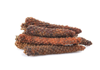 long pepper on white background