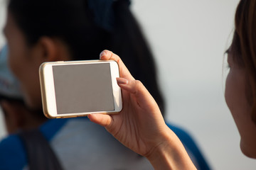 take a photo by mobile phone