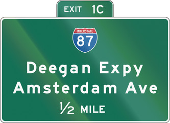 New York State Interchange Advance Guide Signs, New York