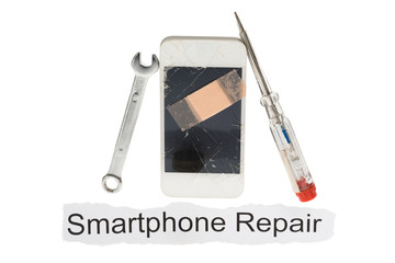 Cellphone And Tools With Text Smartphone Repair