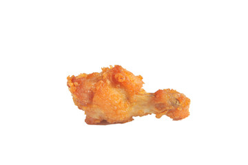 Fried chicken isolated white background