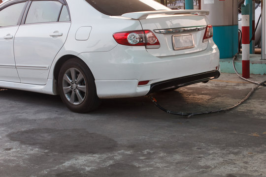 Car fill up Liquefied petroleum gas(LPG) at gas station