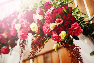 Flower decoration in wedding day