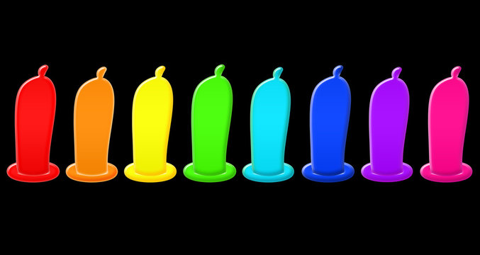 Kondome Farbig / Condoms / Rainbow