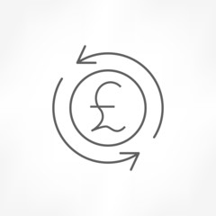money convert pound icon