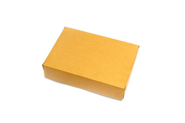 Brown paper box isolated