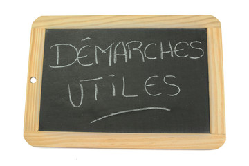 Fototapeta premium ardoise démarches utiles