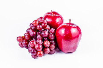 red apples and grape