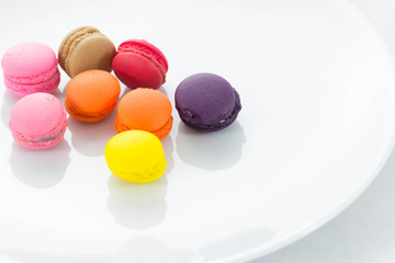 traditional french macaron on a plate
