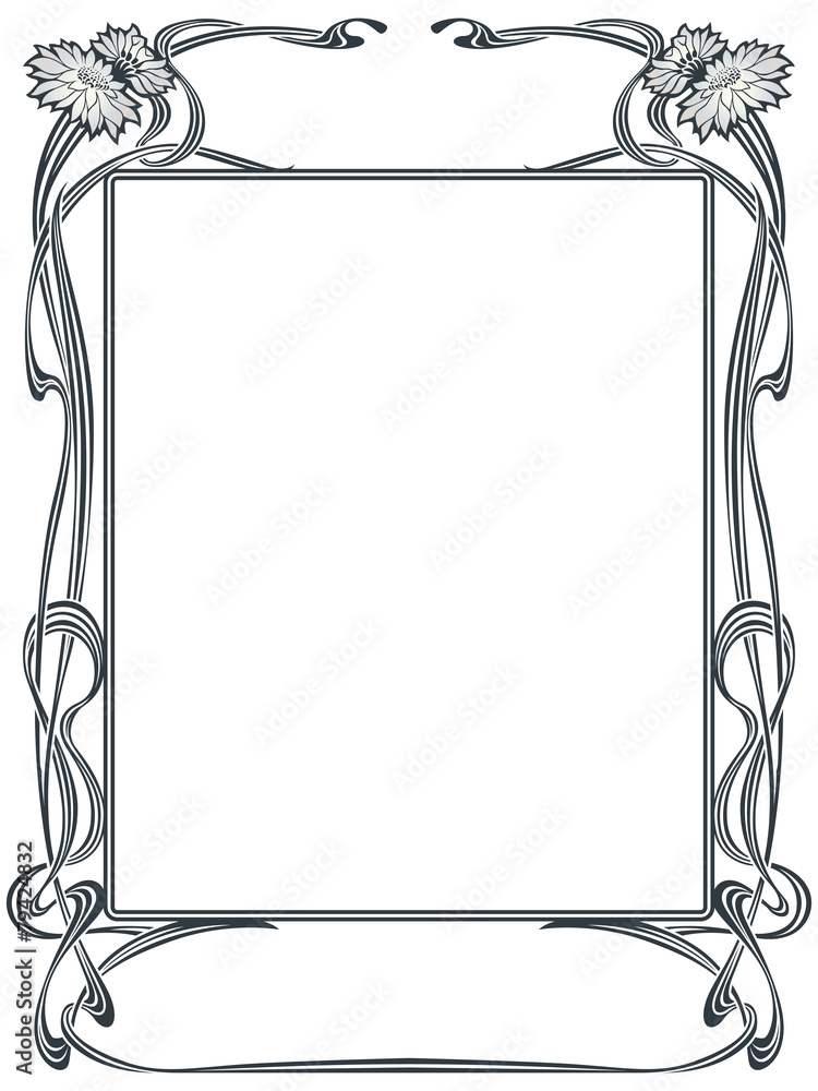 Wall mural vector abstract framework from the bound plants and flowers