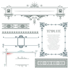 Vector elements for the design of advertisements, wedding and gr